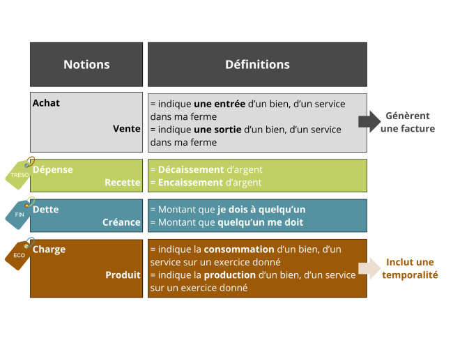 Récapitulatif des notions
