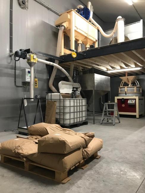 Installation de transformation des céréales panifiables en farine